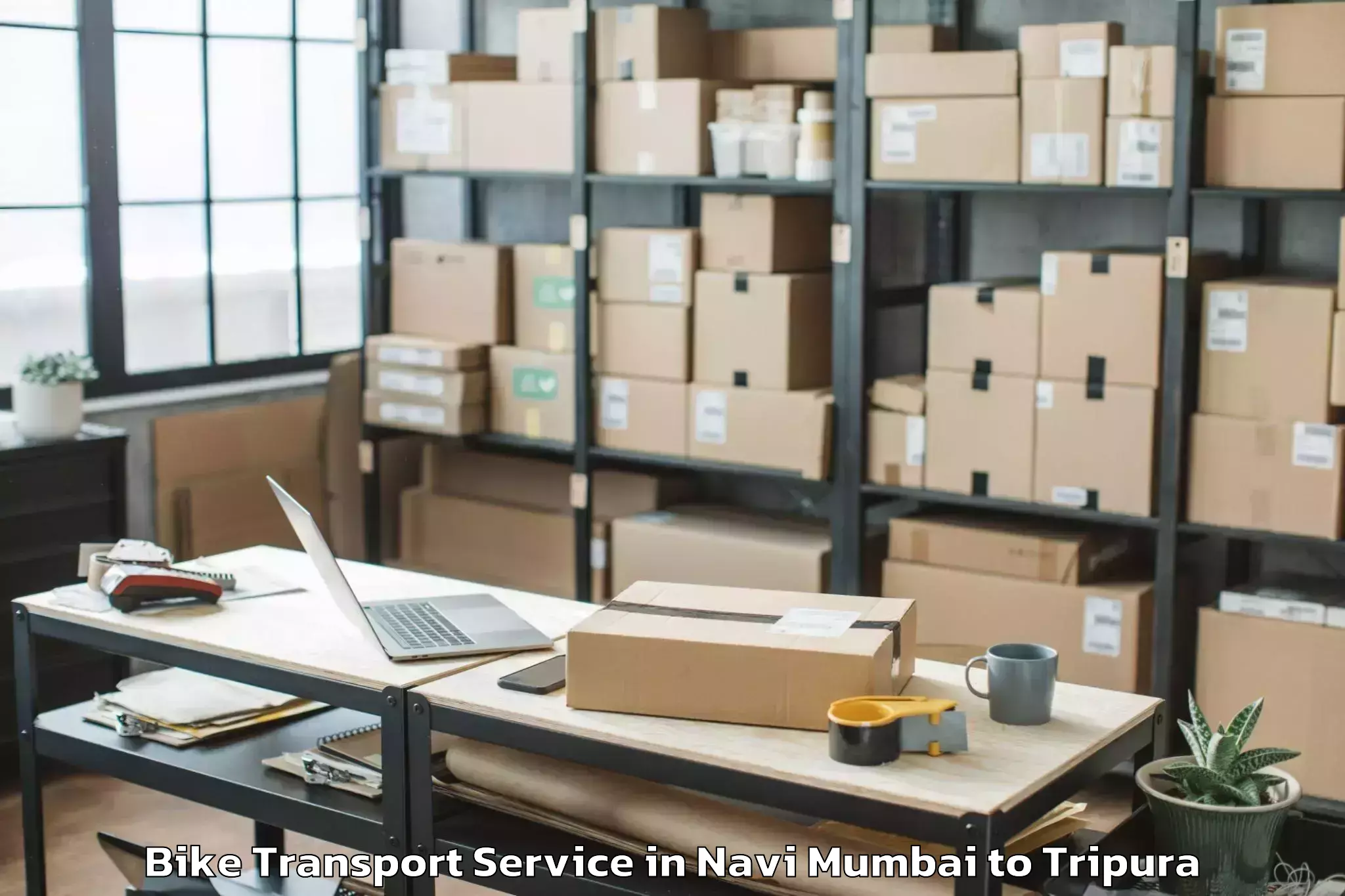 Top Navi Mumbai to Tripura Bike Transport Available